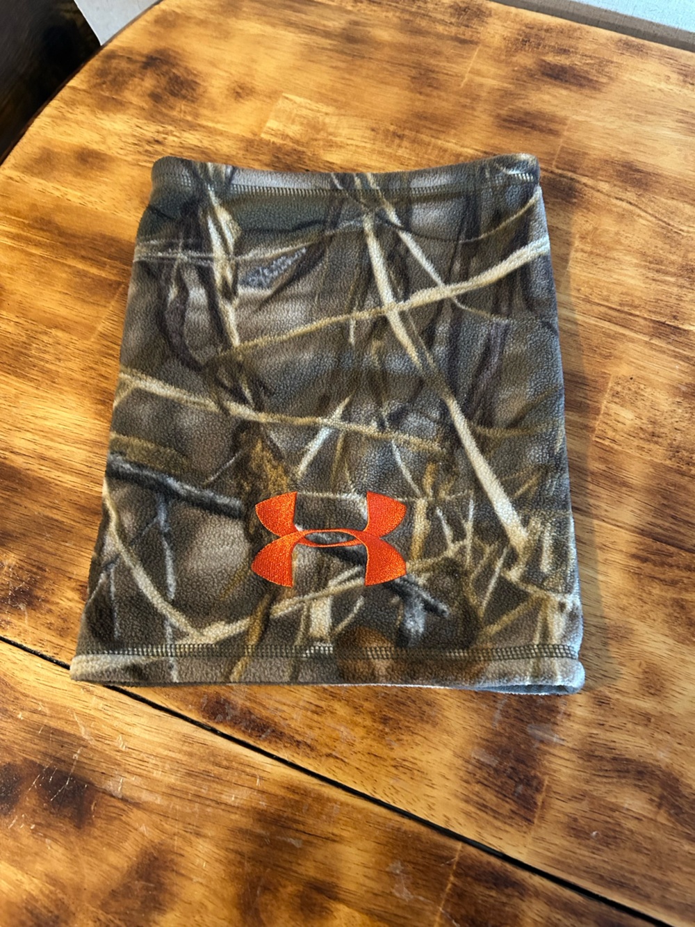 Under Armour Camo Neck Gaiter with Orange Logo